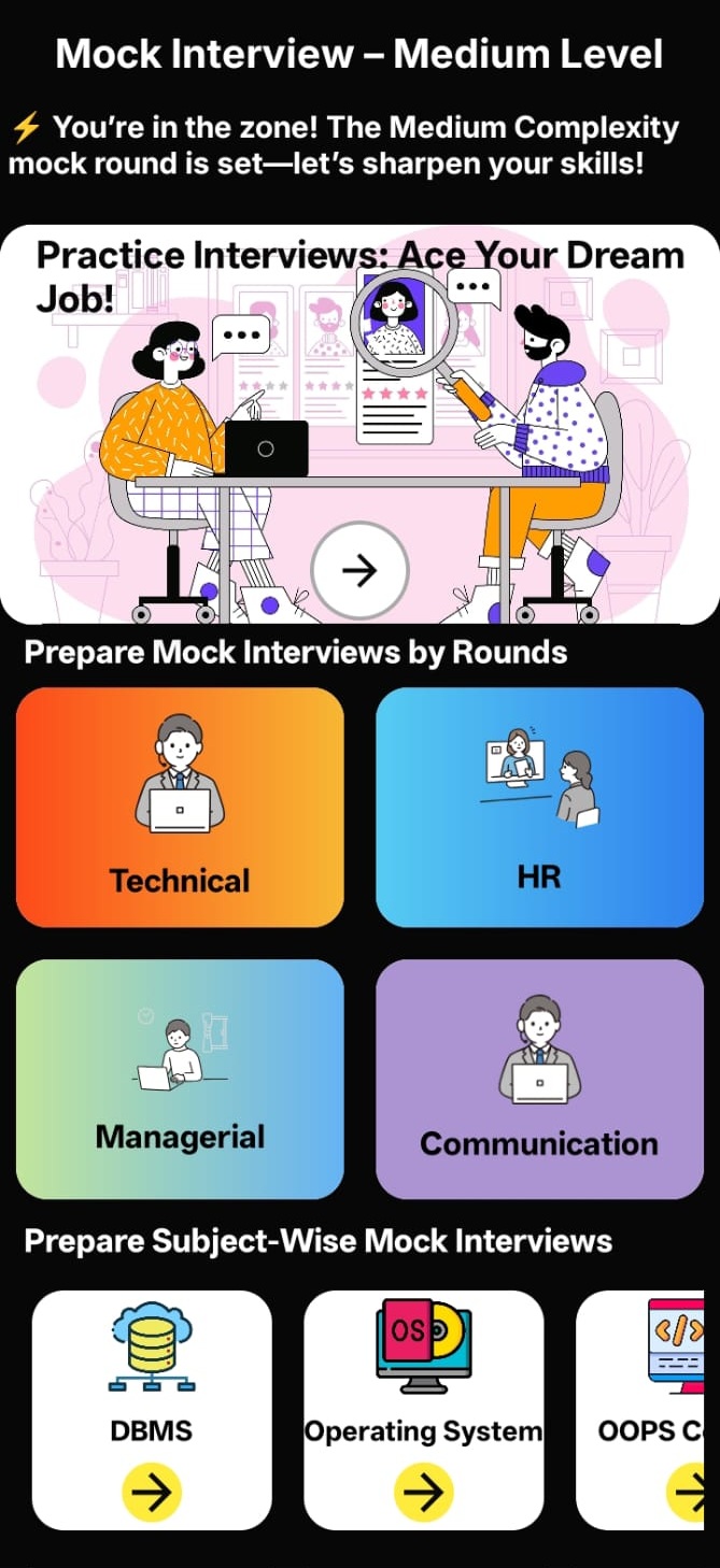 Interview preparation and mock interview practice